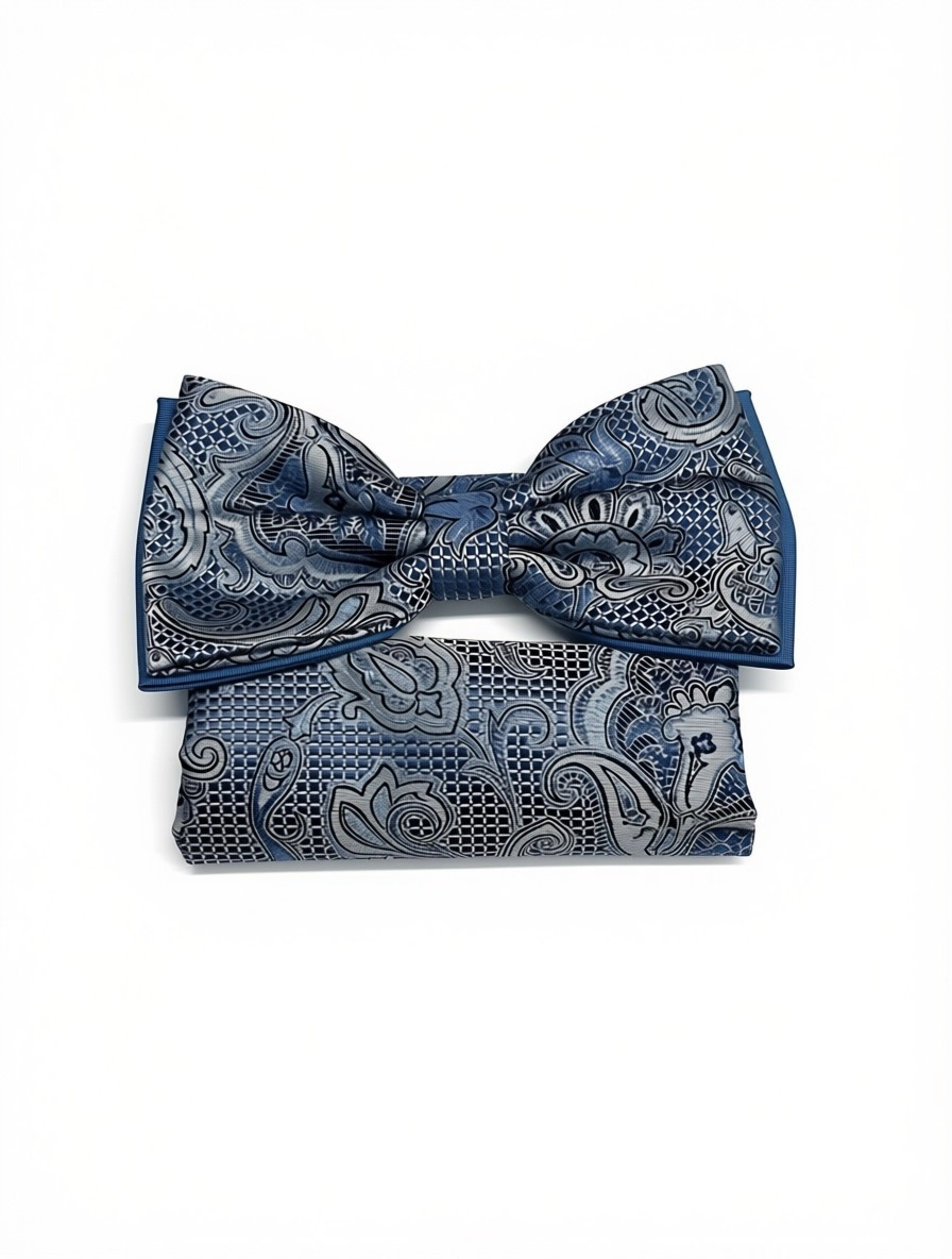 Pánsky motýlik SKY BLUE ELEGANCE s vreckovkou