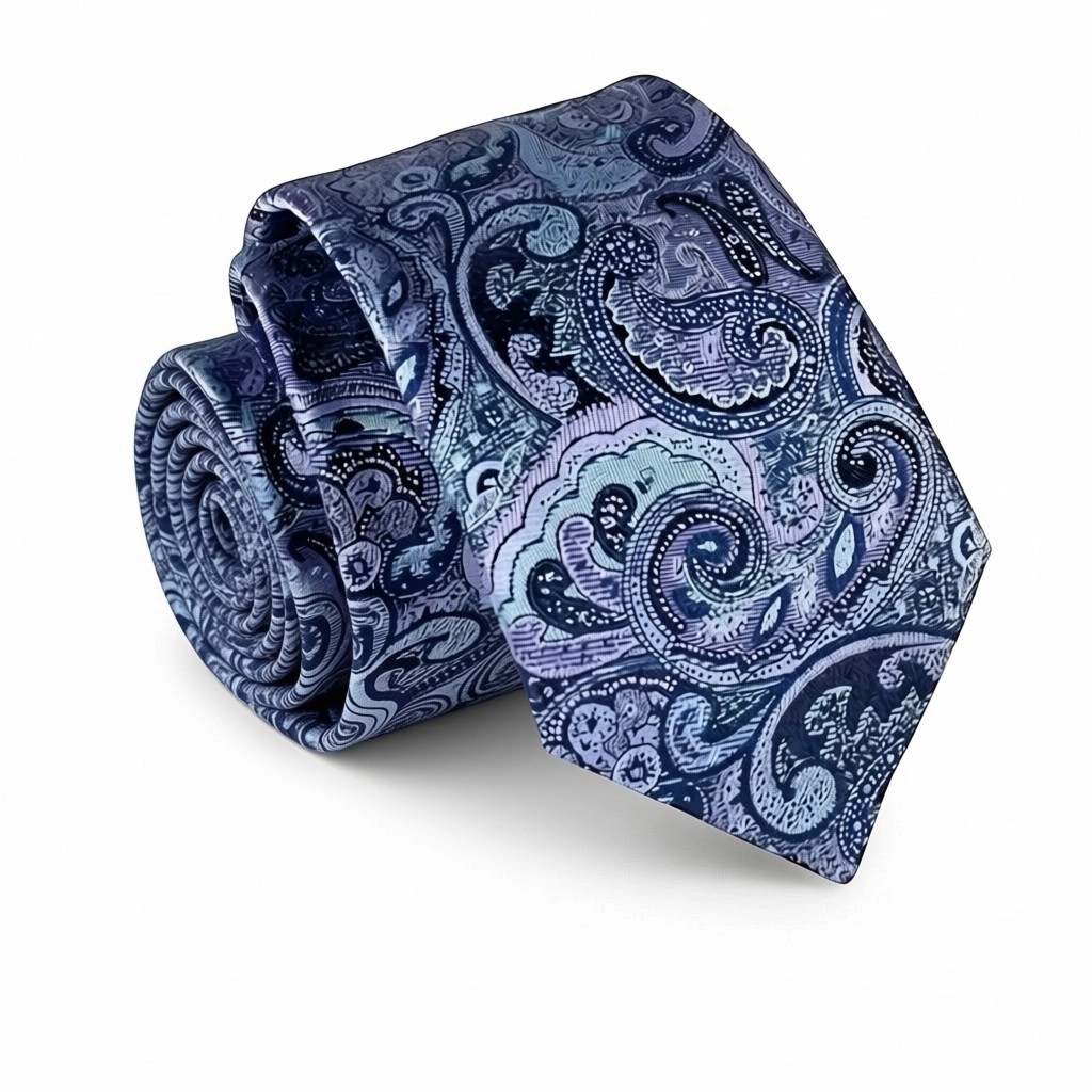 Pánska kravata BLUE PAISLEY LUX