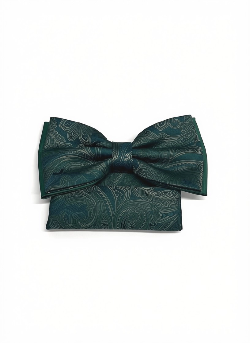 Pánsky motýlik EMERALD SHADOW s vreckovkou