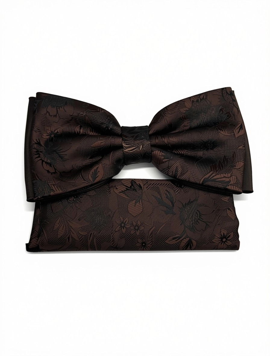 Pánsky motýlik CHOCOLATE SHADOW s vreckovkou